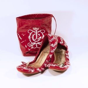 Juicy Couture foldable Ballerina Shoes+bag
